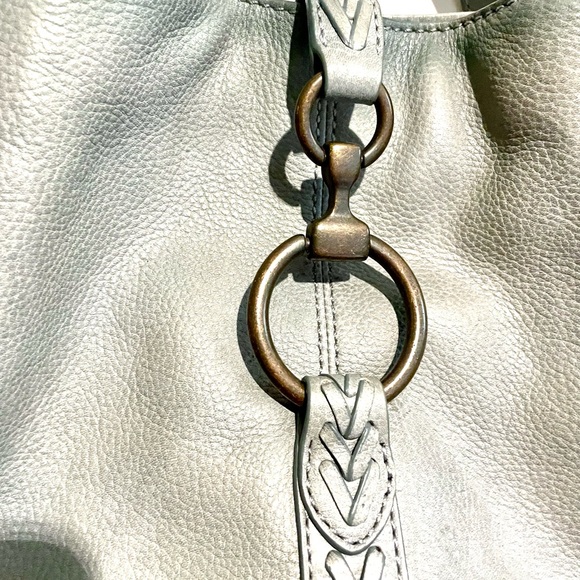 FRYE light blue leather bag. NWOT. Retails $449! - Picture 4 of 8